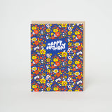 Birthday Card - Calico Flowers