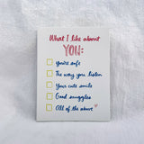 What I Like About You Love/Annivrsary Card