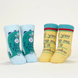 Blue Q Baby Socks Set of 2 Pairs -  I Love Your Face/ If You Drop Me I'll Remember