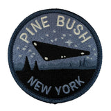 Monsterologist gift  iron on travel patch pine bush triangular UFO