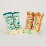 Blue Q Baby Socks Set of 2 Pairs - Cuddle Bug/I Bet I Can Make Us Both Cry