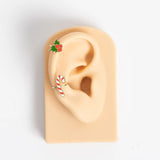 Yellow Owl Workshop Ear Cuffs -  Holly & Candy Cane
