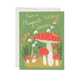 Magical Season Mushrooms Holiday Card