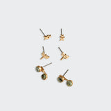 Scout Curated Wears Stud Trio Ear Jacket Set -  Dragonfly / African Turquoise / Gold