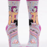Blue Q Women's Crew Socks 'My Dog is Cool as Fuck'