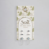Scout Curated Wears Stud Trio Ear Jacket Set -  Mountain / Blue Howlite / Silver