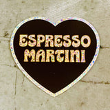 Heart Shaped Sticker - Espresso Martini