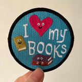 I Love My Books Embroidered Patch