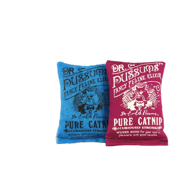 Dr. Pussums Catnip Logo Pillow Toy