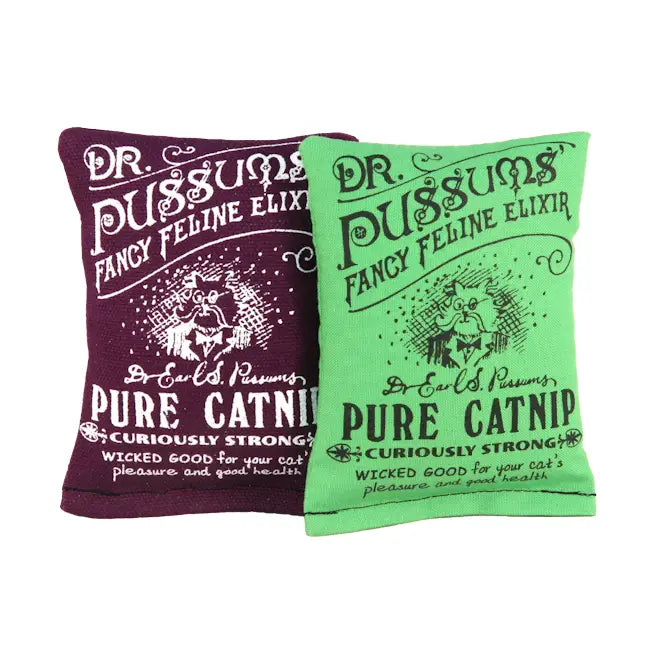 Dr. Pussums Catnip Logo Pillow Toy