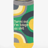 Blue Q Sneaker Socks 'Turns Out I'm Tough As Shit'