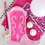 Cowgirl Pink Boot Shaped Plate