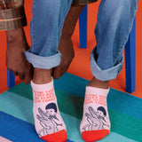 Blue Q Sneaker Socks 'Do One Thing Every Day That Scares Your Family'