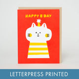 Birthday Card - Party Cat