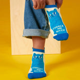 Blue Q Sneaker Socks 'Cuddle Me Bitch'