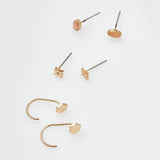 Gabby Stud Trio - Gold / Sunstone