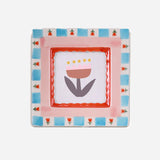 ChagoArt Ceramic Hand-Painted Frame - Small Red Flowers