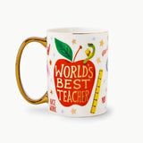 Rifle Paper Co. Porcelain Mug - World's Best Teacher