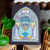 5" x 7" Celestial Furby Stained Glass Art Print - Moon