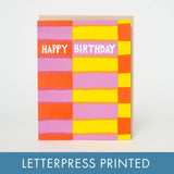 Birthday Card - Colorful Blocks/Stripes