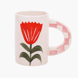 ChagoArt Ceramic Mug -  Red Flower