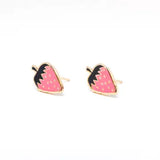 Jenny Lemon Enamel Stud Earrings