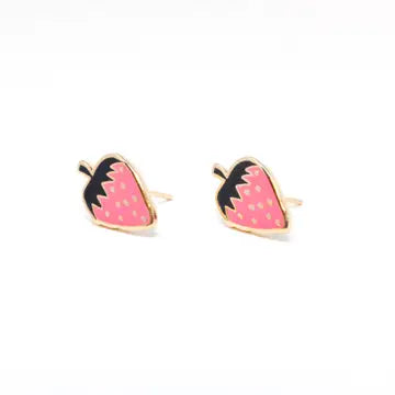 Jenny Lemon Enamel Stud Earrings