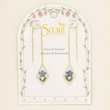 Scout Curated Wears Pressed Flower Thread Earring -  Blue Forget Me Not