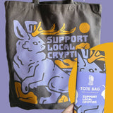Tote Bag: Support Local Cryptids (Dark)