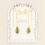 Scout Curated Wears Pressed Flower Thread Earring -  Green Bracken