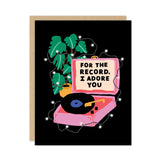 Adore You Record - Love/Anniversary Card