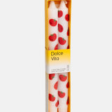 DOIY Taper Candle Set of 2 Dolce Vita Tomato