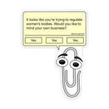 Sammy Gorin Pro-Choice Clippy Sticker
