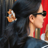 Solar Eclipse Hand-painted Kyoto Kitten Hair Claw