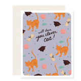 You Clever Cat Graduation Card