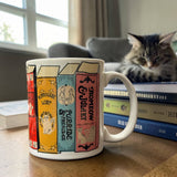 MEOWsterpieces of KITerature Book Spine 11 oz. Mug