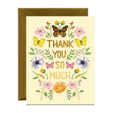 Wildflowers and Butterflies Thank You Card