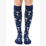 Compression Socks (15-20mmHg) - Forest Mushrooms - Navy