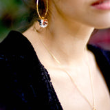 Tiny Calico Cat Head Necklace