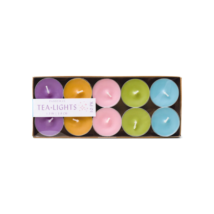 Colored Tea Lights, 10 count