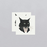 B/W Fancy Cat Tattoo Pairs