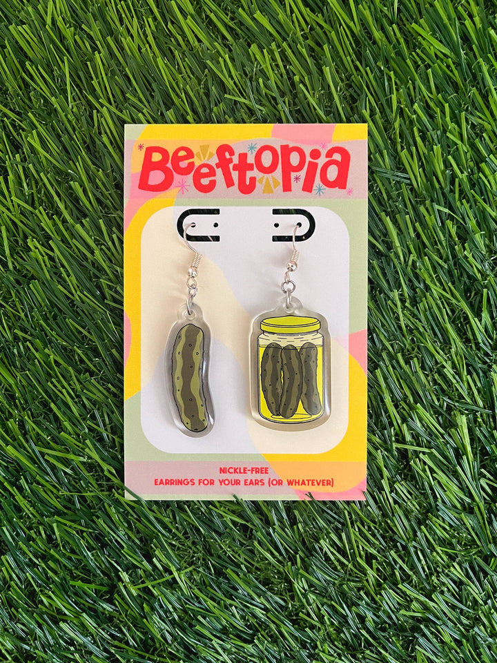 Big Dill Pickle Novelty Earrings