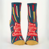 Blue Q Women's Ankle Socks 'I'm A Fuckin' Firecracker'
