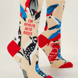 Blue Q Women's Crew Socks 'I'm Really Into Birds'
