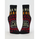 Blue Q Women's Ankle Socks 'Bitch I Am Overwhelmed'