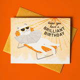 Brilliant Birthday - Risograph Card