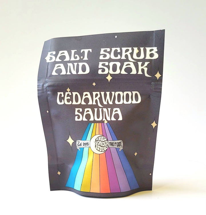 Cedarwood Sauna Bath Soak Scrub Pouch