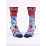 Blue Q Men's Sock 'Crazy Cat Dude'