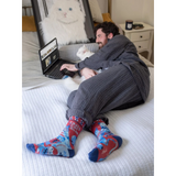 Blue Q Men's Sock 'Crazy Cat Dude'