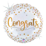 18" Holographic Sparkle Congrats Foil Balloon